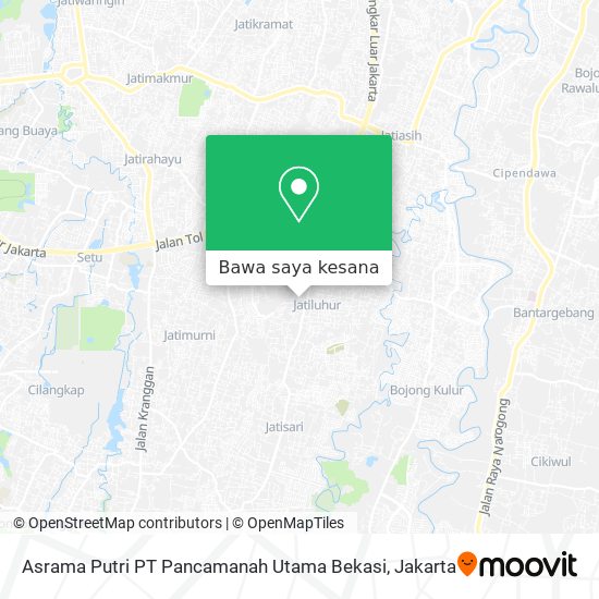 Peta Asrama Putri PT Pancamanah Utama Bekasi