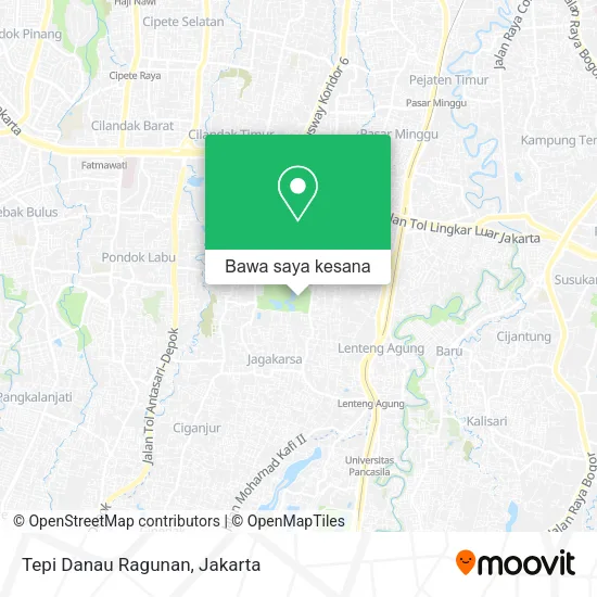 Peta Tepi Danau Ragunan