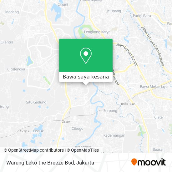 Peta Warung Leko the Breeze Bsd