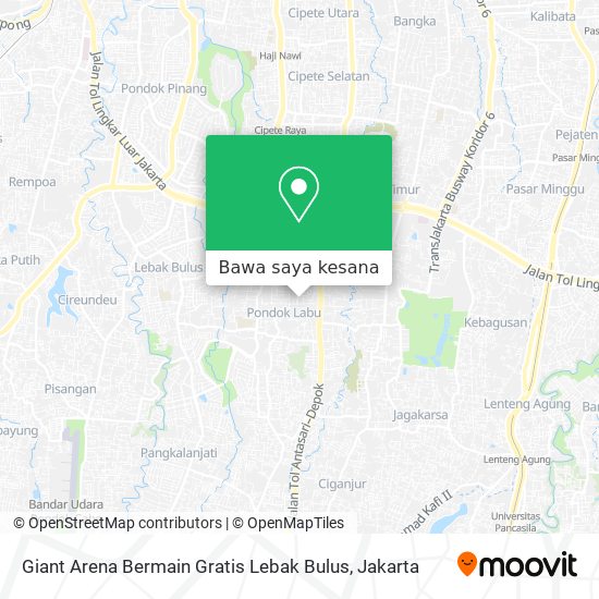 Peta Giant Arena Bermain Gratis Lebak Bulus