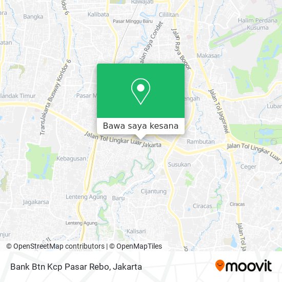 Peta Bank Btn Kcp Pasar Rebo