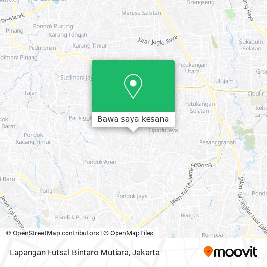 Peta Lapangan Futsal Bintaro Mutiara