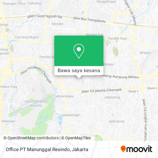 Peta Office PT Manunggal Resindo