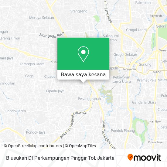 Peta Blusukan DI Perkampungan Pinggir Tol
