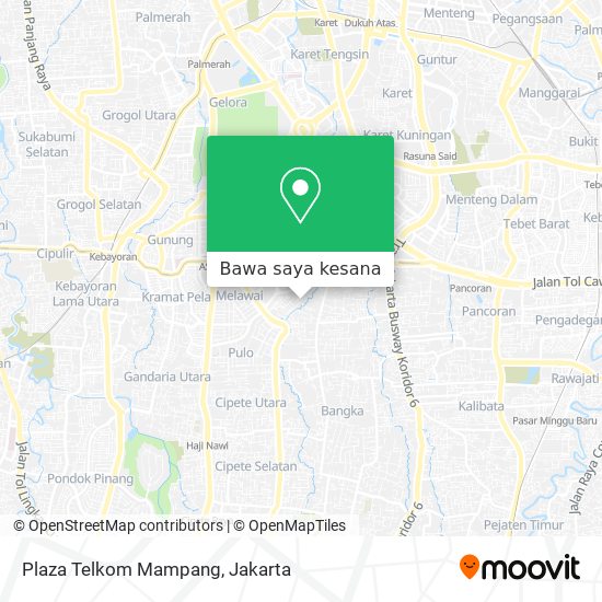 Peta Plaza Telkom Mampang