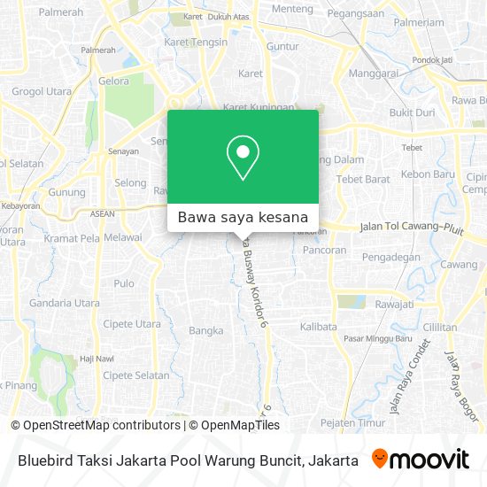 Peta Bluebird Taksi Jakarta Pool Warung Buncit