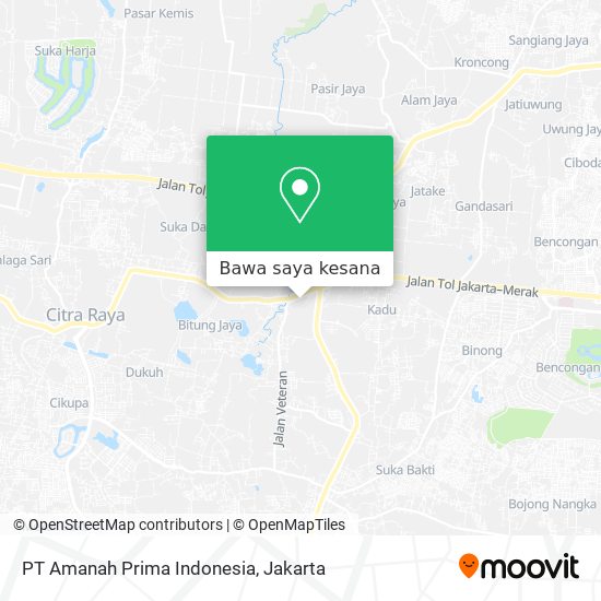 Peta PT Amanah Prima Indonesia