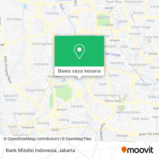 Peta Bank Mizuho Indonesia