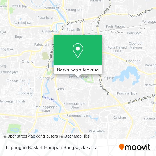 Peta Lapangan Basket Harapan Bangsa