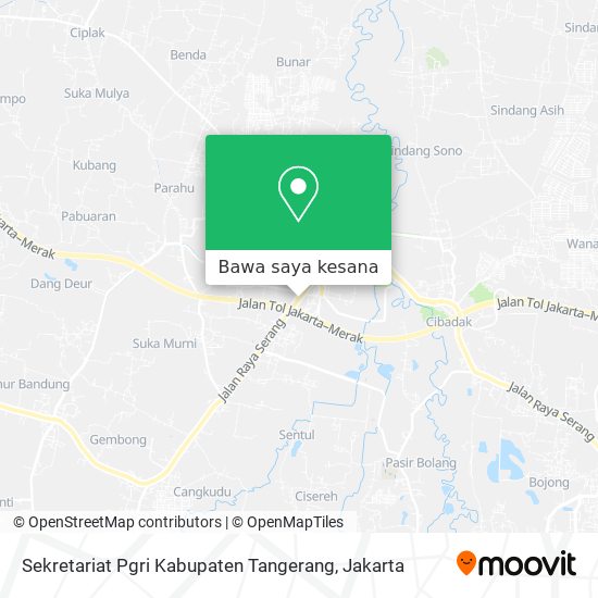 Peta Sekretariat Pgri Kabupaten Tangerang