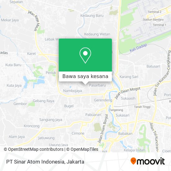 Peta PT Sinar Atom Indonesia