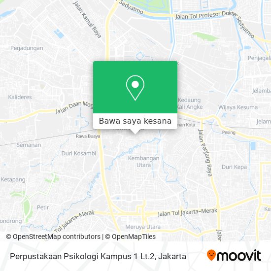 Peta Perpustakaan Psikologi Kampus 1 Lt.2