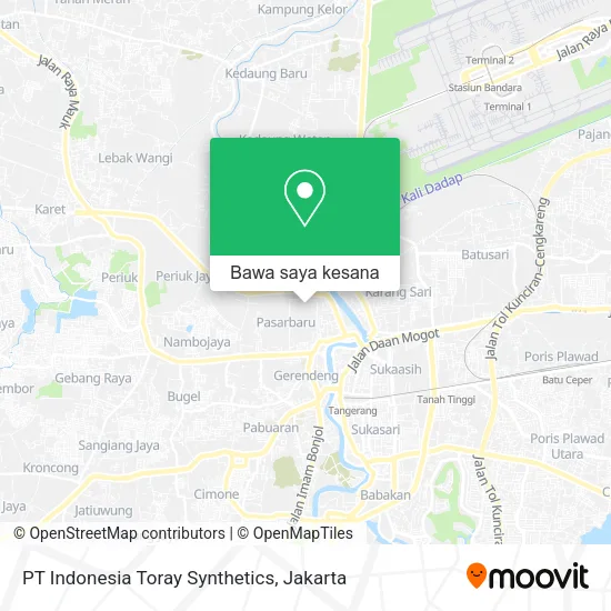Peta PT Indonesia Toray Synthetics