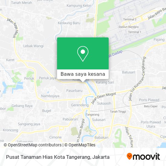 Peta Pusat Tanaman Hias Kota Tangerang