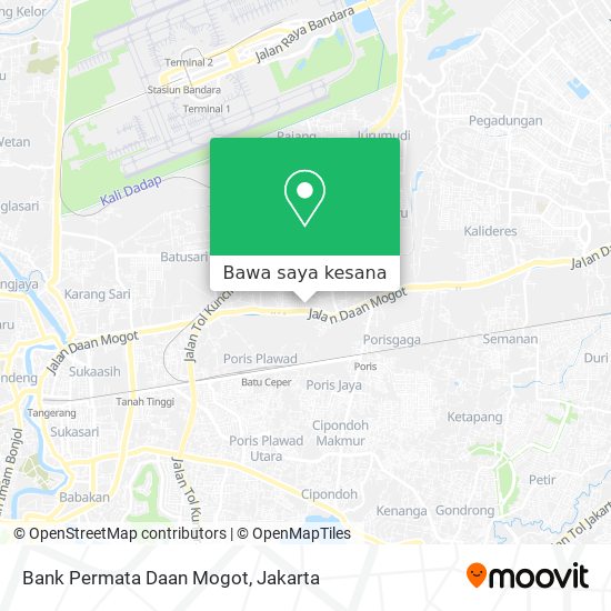 Peta Bank Permata Daan Mogot