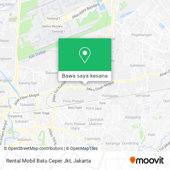 Peta Rental Mobil Batu Ceper Jkt