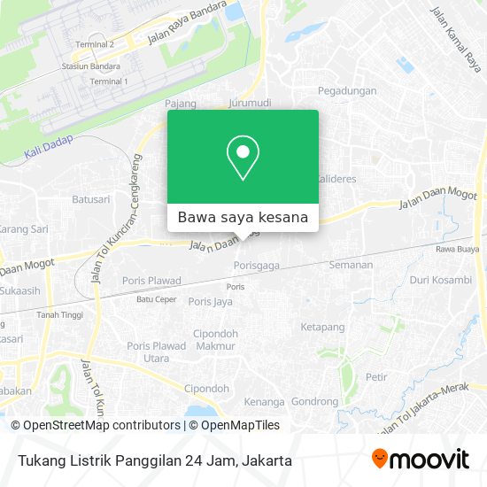 Peta Tukang Listrik Panggilan 24 Jam