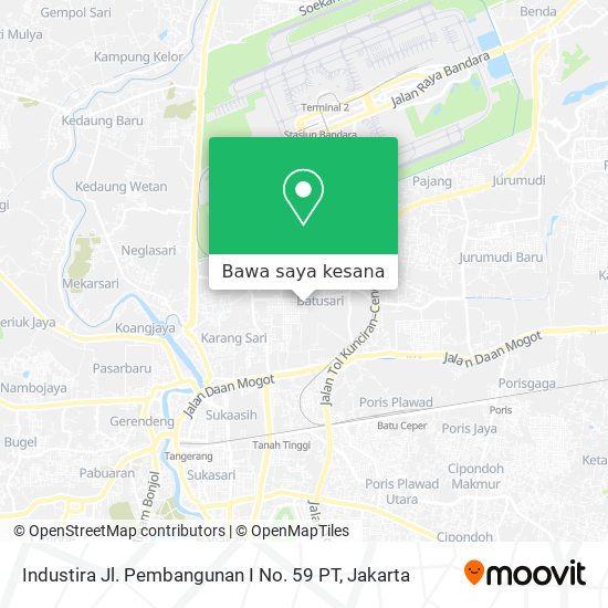 Peta Industira Jl. Pembangunan I No. 59 PT