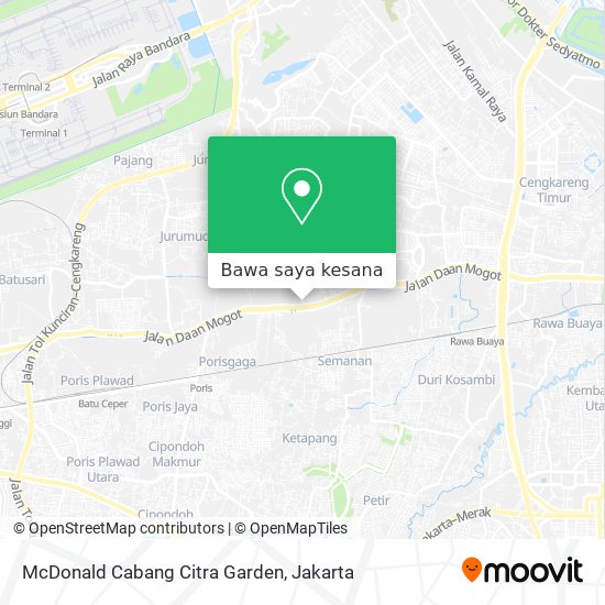 Peta McDonald Cabang Citra Garden