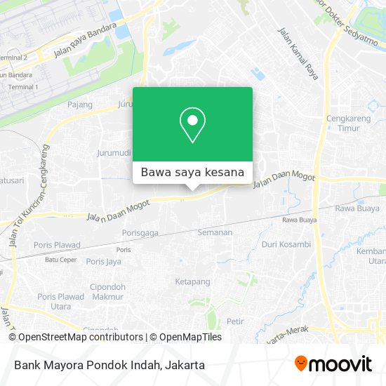 Peta Bank Mayora Pondok Indah