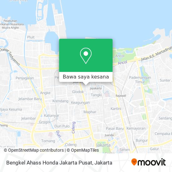 Peta Bengkel Ahass Honda Jakarta Pusat