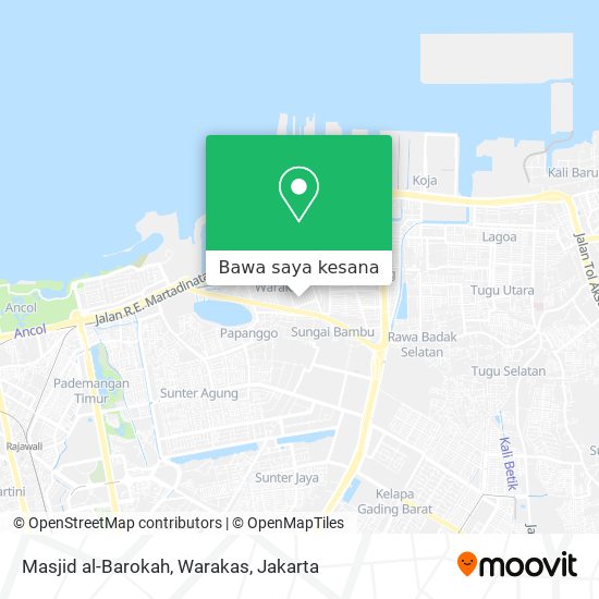 Peta Masjid al-Barokah, Warakas