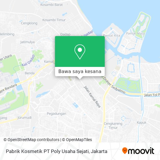 Peta Pabrik Kosmetik PT Poly Usaha Sejati