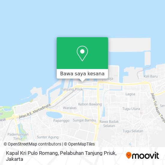 Peta Kapal Kri Pulo Romang, Pelabuhan Tanjung Priuk