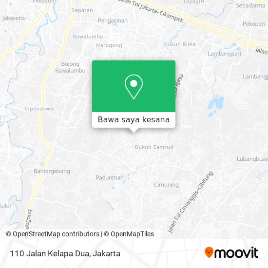 Peta 110 Jalan Kelapa Dua