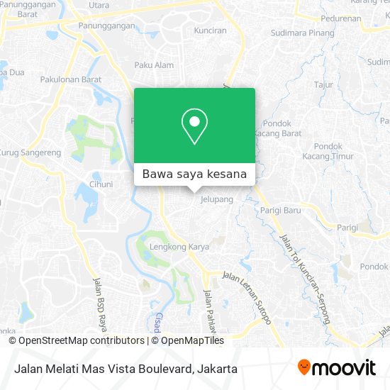 Peta Jalan Melati Mas Vista Boulevard