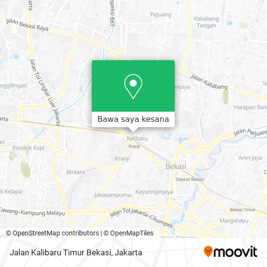 Peta Jalan Kalibaru Timur Bekasi