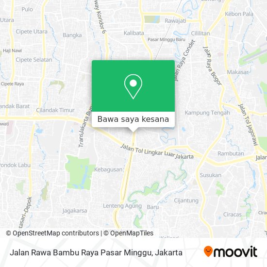 Peta Jalan Rawa Bambu Raya Pasar Minggu