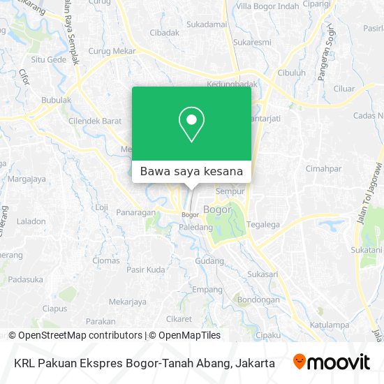 Peta KRL Pakuan Ekspres Bogor-Tanah Abang