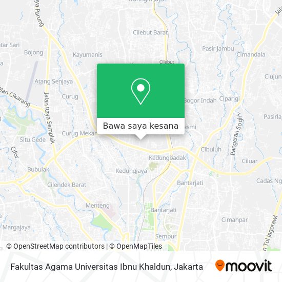 Peta Fakultas Agama Universitas Ibnu Khaldun