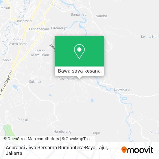 Peta Asuransi Jiwa Bersama Bumiputera-Raya Tajur