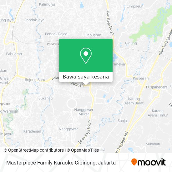 Peta Masterpiece Family Karaoke Cibinong