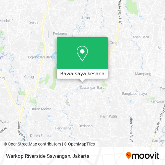 Peta Warkop Riverside Sawangan