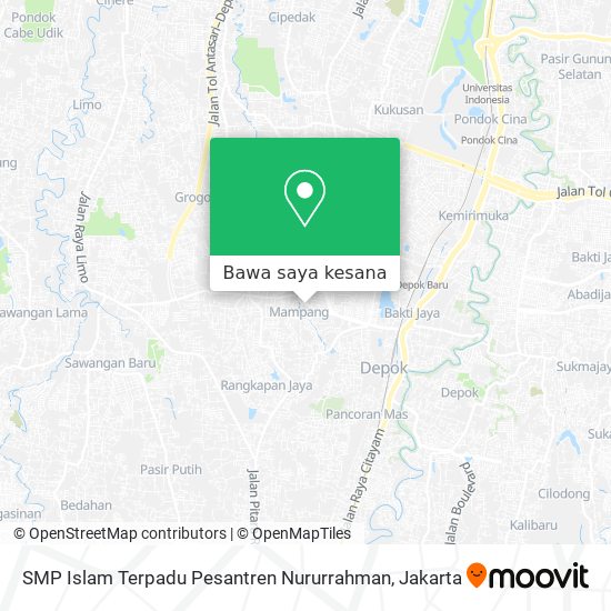 Peta SMP Islam Terpadu Pesantren Nururrahman