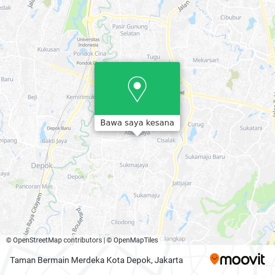 Peta Taman Bermain Merdeka Kota Depok