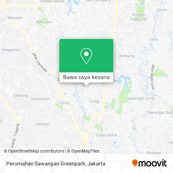 Peta Perumahan Sawangan Greenpark