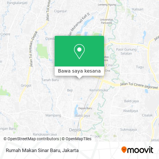 Peta Rumah Makan Sinar Baru