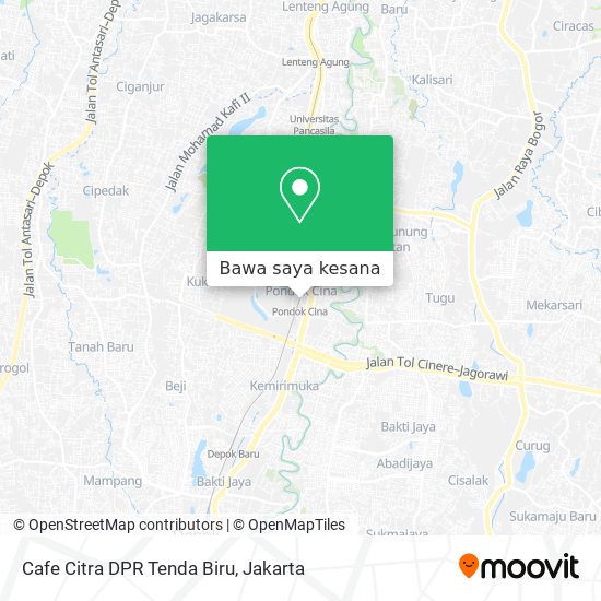 Peta Cafe Citra DPR Tenda Biru