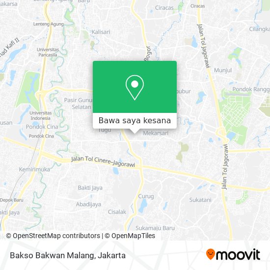Peta Bakso Bakwan Malang