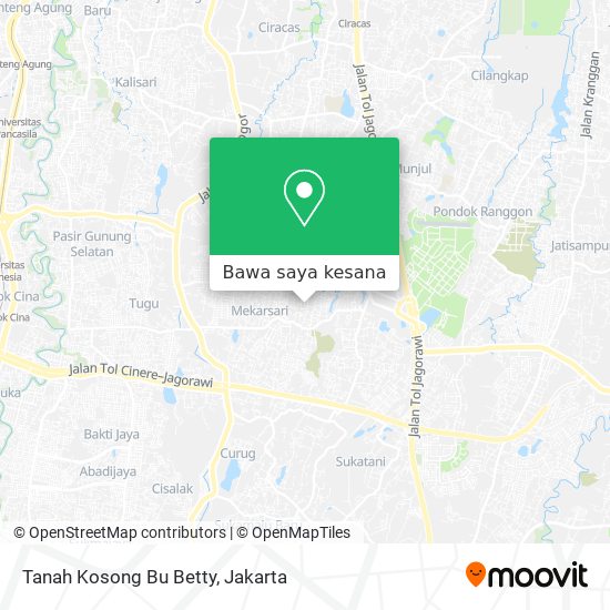 Peta Tanah Kosong Bu Betty