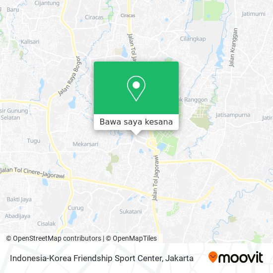 Peta Indonesia-Korea Friendship Sport Center