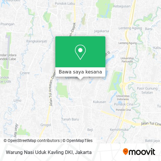 Peta Warung Nasi Uduk Kavling DKI