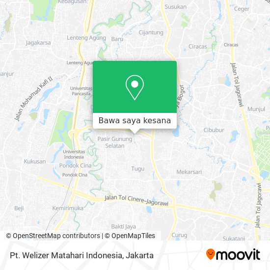 Peta Pt. Welizer Matahari Indonesia