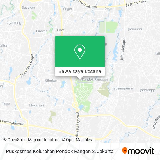 Peta Puskesmas Kelurahan Pondok Rangon 2