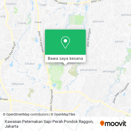 Peta Kawasan Peternakan Sapi Perah Pondok Raggon