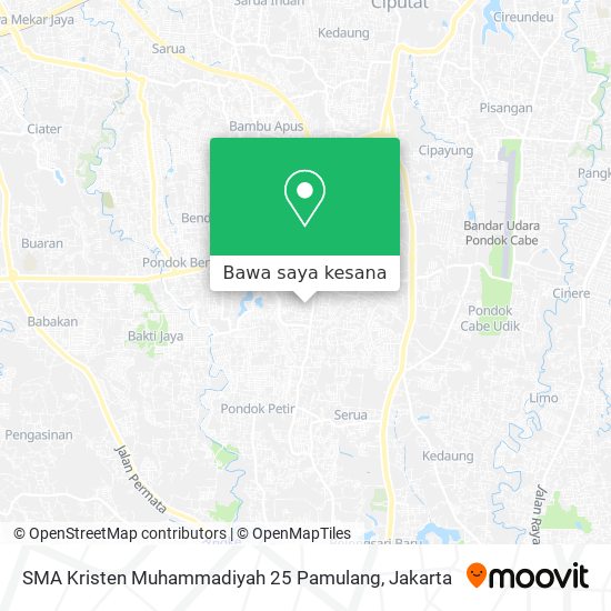 Peta SMA Kristen Muhammadiyah 25 Pamulang